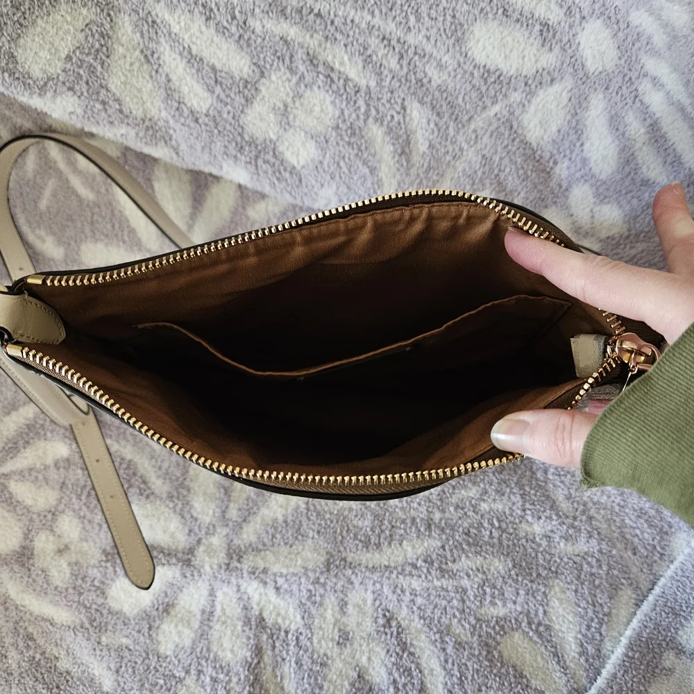 Coach Brown And Chalk Crossbody Handbag